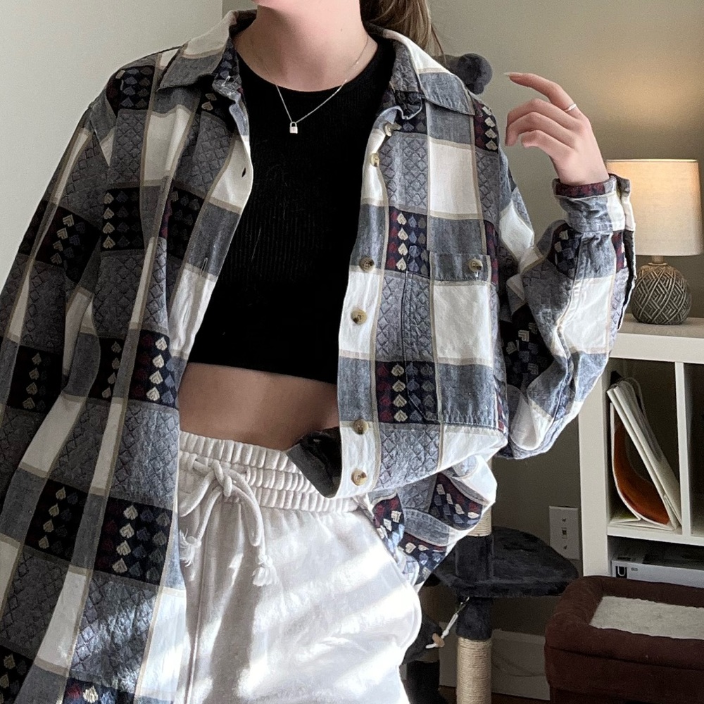 Flannel with hearts
